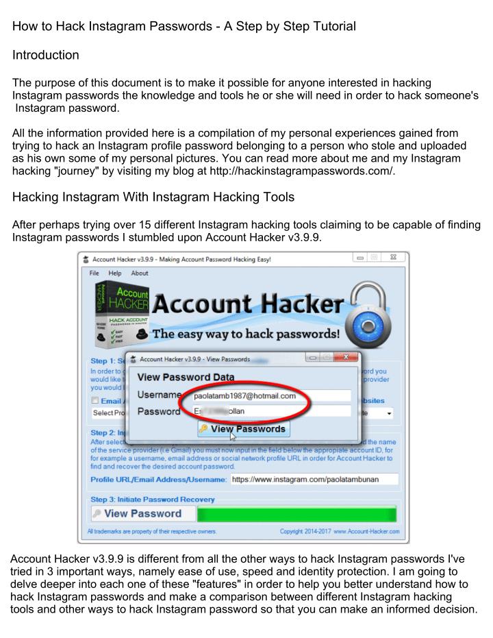 hack for instagram password